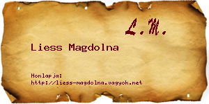 Liess Magdolna névjegykártya