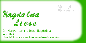 magdolna liess business card